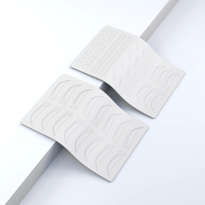 Übungshaut für pigmentierung grau A5 – Segmente, verbindungen, enden, brauen – zweiseitig