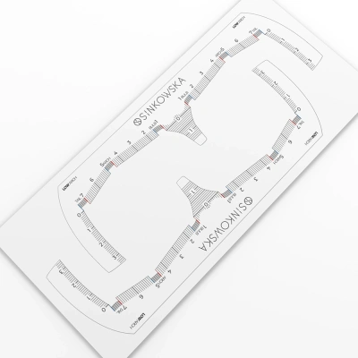 Eyebrow adhesive rulers - LOW Arch (2 pcs)