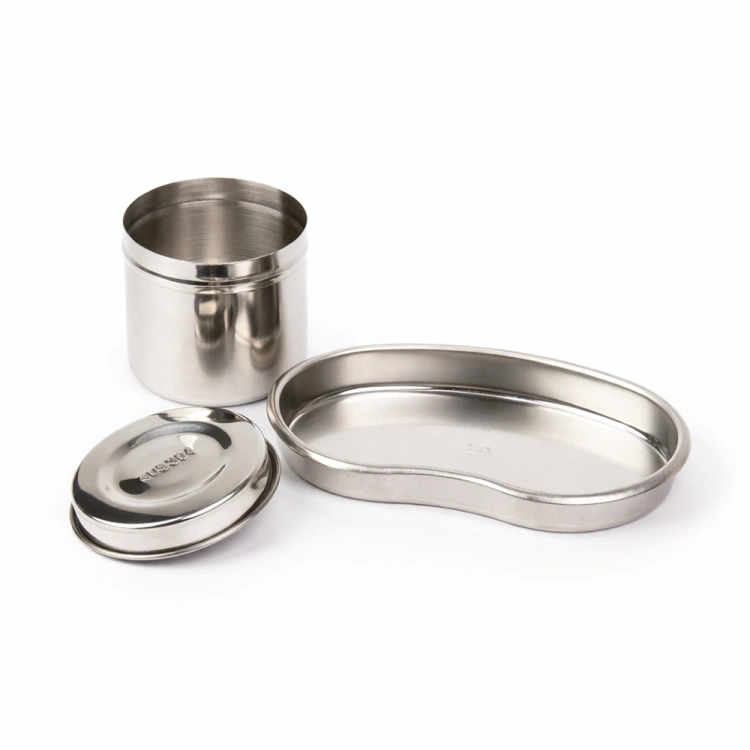 Metal medical container with lid