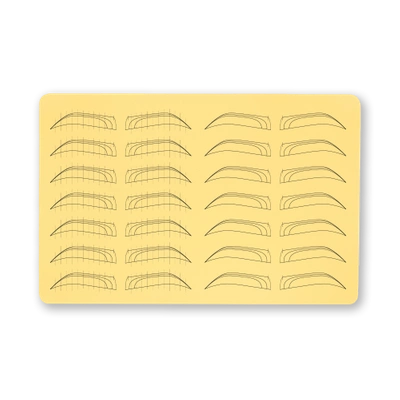 Übungshaut für pigmentierung gelb A4 – Brauen – horizontal