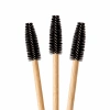 Bamboo Eyelash and Eyebrow Brushes - Black (50 pcs)
