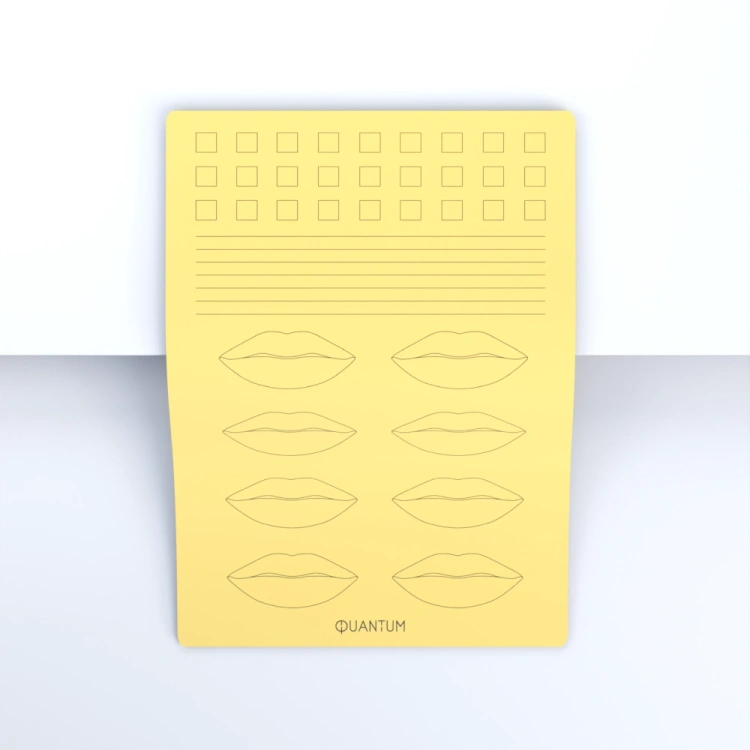 Skórka do ćwiczeń pigmentacji żółta A4 - Segmenty, usta, kontur