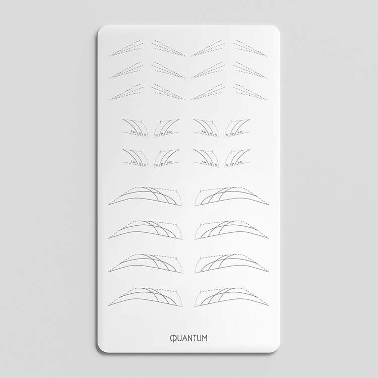 Skórka do ćwiczeń pigmentacji biała podłużna - Końcówki, początki, brwi Ombre Brows (Typ 2)