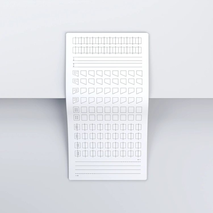 Practice skin for pigmentation white elongated - Segments, joints, lines