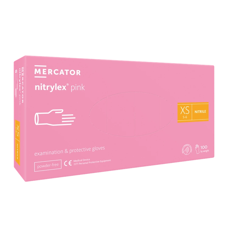 Nitrile gloves Nitrylex Classic - Pink (100 pcs)