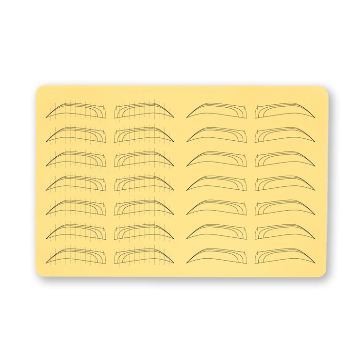 Practice skin for pigmentation yellow A4 – Brows – horizontal