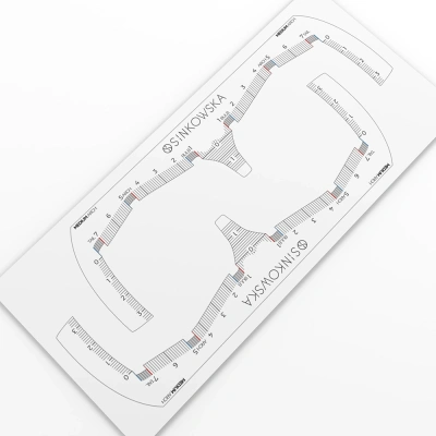 Augenbrauen-Klebelineale - MEDIUM Bogen (2 Stück)