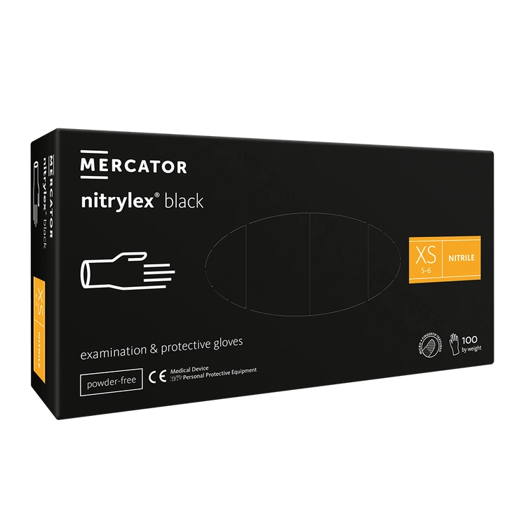 Nitrile gloves Nitrylex Classic - Black (100 pcs)