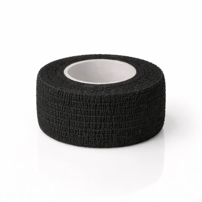 Self-Adhesive Elastic Bandage Grip Tape 2.5cm - Black