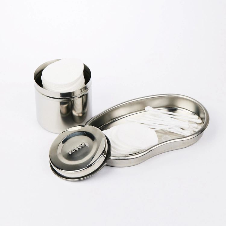 Metal medical container with lid