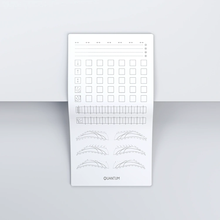 Übungshaut für pigmentierung weiß länglich - Segmente, kontur, Ombre-Brows (1 Typ)