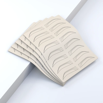 Übungshaut für pigmentierung beige A5 – Brauen – 5 stk.