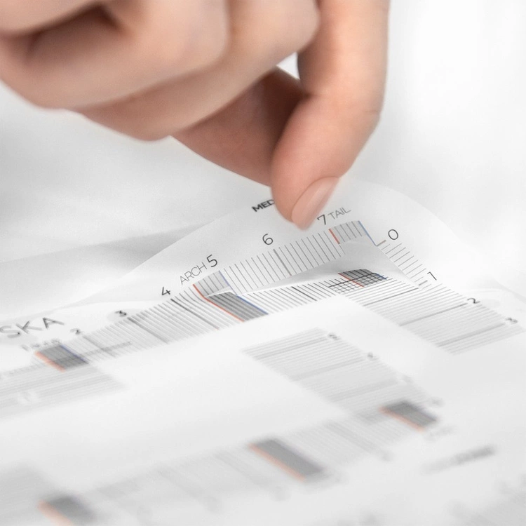 Eyebrow adhesive rulers - LOW Arch (10 pcs)