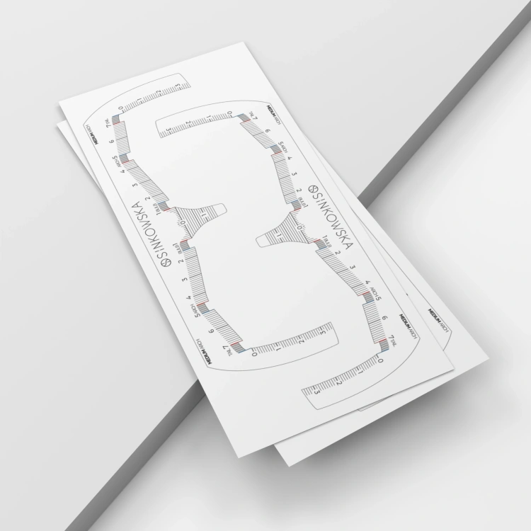 Eyebrow adhesive rulers - MEDIUM Arch (10 pcs)