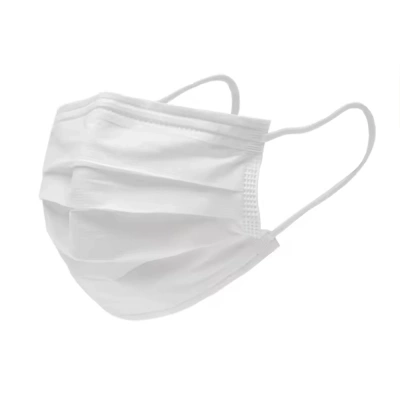 Maseczka jednorazowa włókninowa ochronna 3-warstwowa - 50 szt. biała