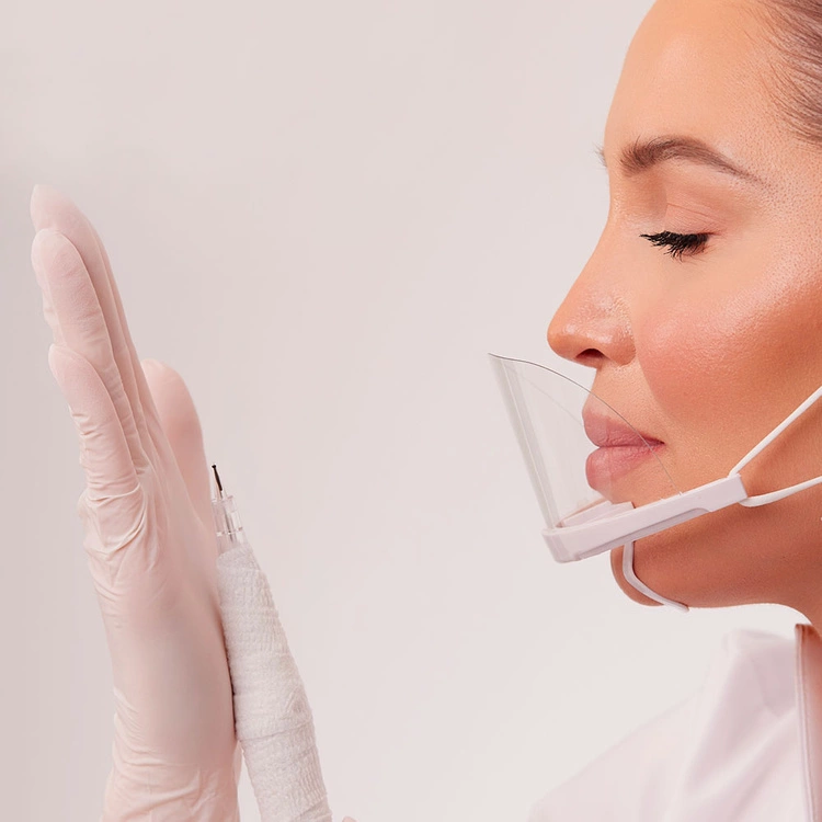 Transparent facial treatment mask