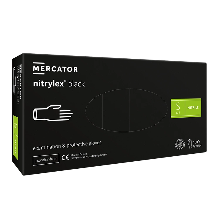 Nitrile gloves Nitrylex Classic - Black (100 pcs)