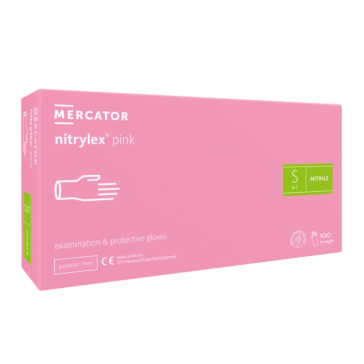 Nitrile gloves Nitrylex Classic - Pink (100 pcs)