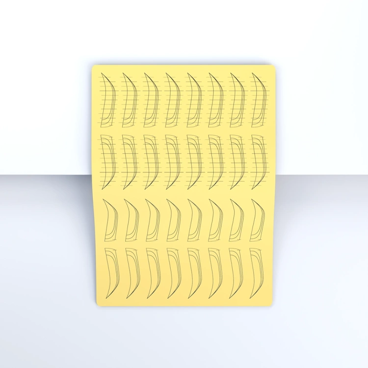 Practice skin for pigmentation yellow A4 – Brows – horizontal