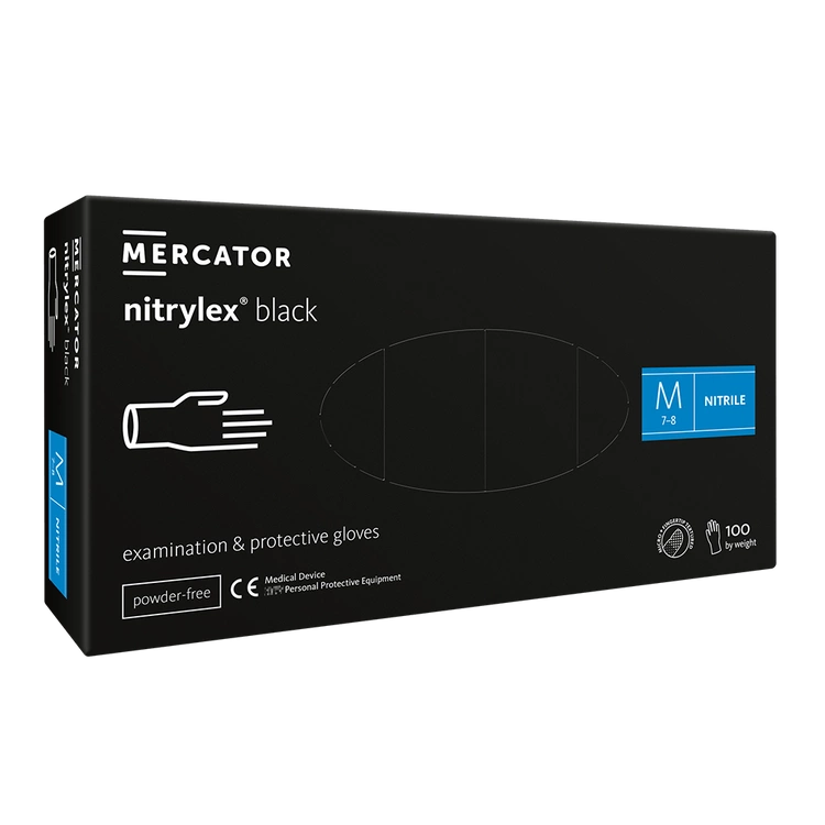 Nitrile gloves Nitrylex Classic - Black (100 pcs)
