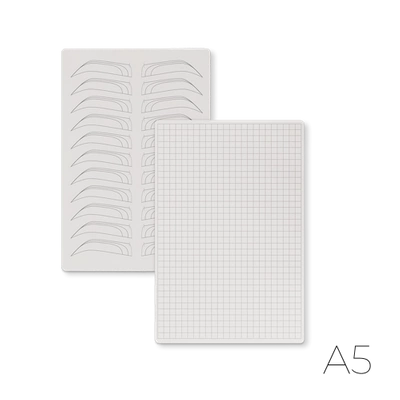 Practice skin for pigmentation gray A5 – Brows – double-sided