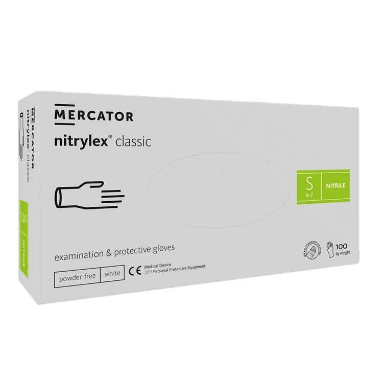 Nitrile gloves Nitrylex Classic - White (100 pcs)