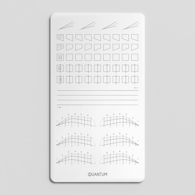 Latex skin for practicing eyebrow pigmentation, segments, contour, tails, and connections (Type 3)