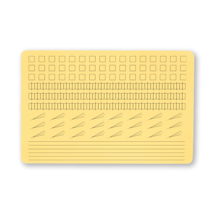 Practice skin for pigmentation yellow A4 – Segments, joints ends, lines – horizontal