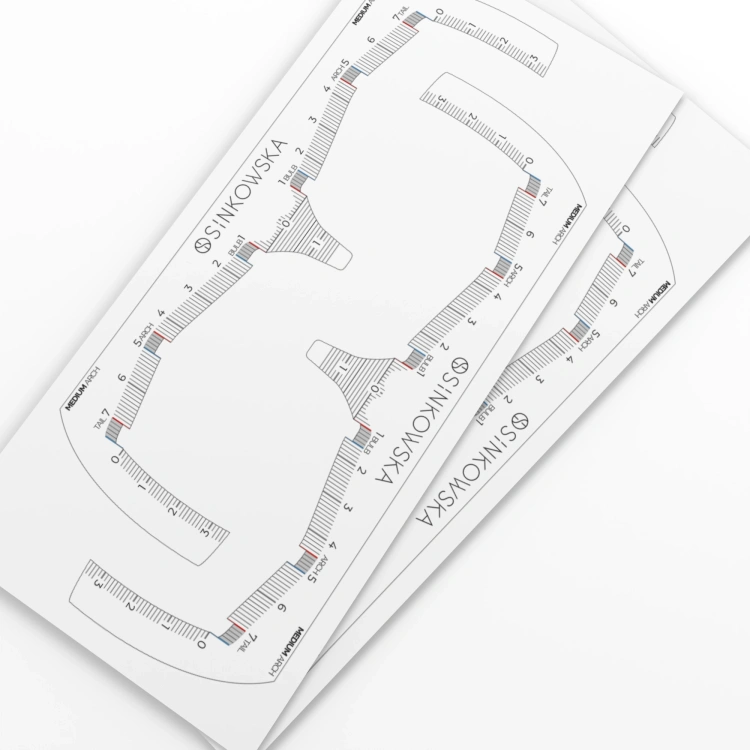 Linijki samoprzylepne do brwi MEDIUM Arch - 10 szt.