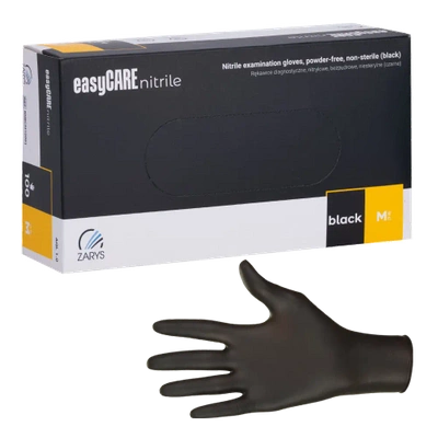 Nitrile gloves easyCare - black (100pcs).