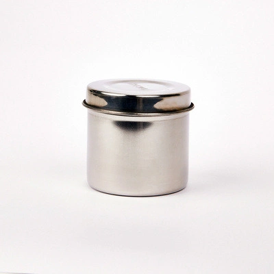 Metal medical container with lid